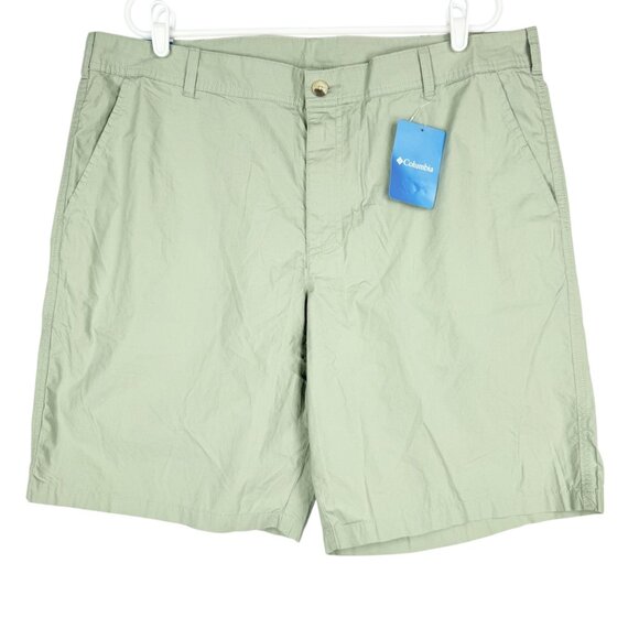 Columbia Men's Regular Fit Cotton Washed Out Green Shorts Size 40 Inseam10 NWT - Picture 1 of 11